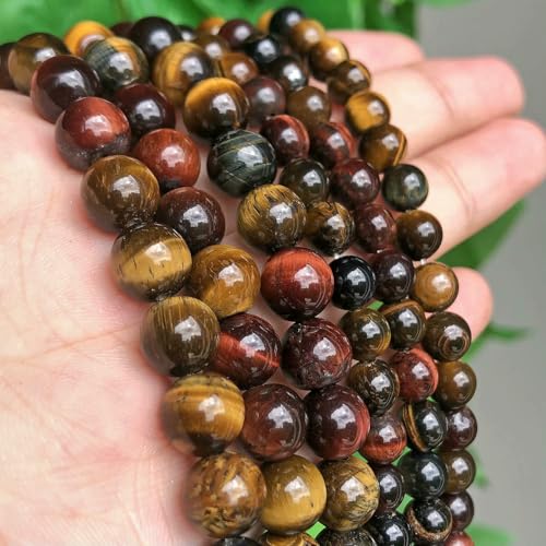 Natürliche gelbe Tigerauge-Steinperlen, rund, lose Abstandsperlen für die Schmuckherstellung, DIY-Armband, Halskette, 4/6/8/10/12 mm, 15 Zoll, mehrfarbiges Tigerauge Natürliche gelbe Tigerauge-Steinperlen, rund, lose Abstandsperlen für die Schmuckherstellung, DIY-Armband, Halskette, 4/6/8/10/12 mm, 15 Zoll, mehrfarbiges Tigerauge von VIEPGJ