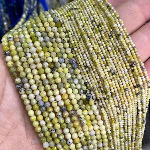 Natürlicher Edelstein Lapislazuli, facettierte runde Perlen zur Schmuckherstellung, DIY-Armband, Halskette, 2 mm, 3,0 mm, 4,0 mm, Gelb-Türkis, 2 mm, 186 Stück Natürlicher Edelstein Lapislazuli, facettierte runde Perlen zur Schmuckherstellung, DIY-Armband, Halskette, 2 mm, 3,0 mm, 4,0 mm, Gelb-Türkis, 2 mm, 186 Stück von VIEPGJ