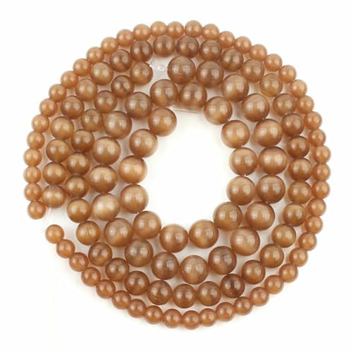 Natürlicher Opalstein, mehrfarbig, Katzenauge, runde, lose Perlen für die Herstellung von Schmuck, Armbänder, Zubehör, 38,1 cm, Auswahlgröße 4, 6, 8, 10, 12 mm, Brau Natürlicher Opalstein, mehrfarbig, Katzenauge, runde, lose Perlen für die Herstellung von Schmuck, Armbänder, Zubehör, 38,1 cm, Auswahlgröße 4, 6, 8, 10, 12 mm, Brau von VIEPGJ