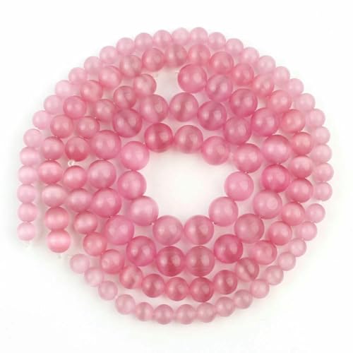 Natürlicher Opalstein, mehrfarbig, Katzenauge, runde, lose Perlen für die Herstellung von Schmuck, Armbänder, Zubehör, 38,1 cm, Auswahlgröße 4, 6, 8, 10, 12 mm, Rosa Natürlicher Opalstein, mehrfarbig, Katzenauge, runde, lose Perlen für die Herstellung von Schmuck, Armbänder, Zubehör, 38,1 cm, Auswahlgröße 4, 6, 8, 10, 12 mm, Rosa von VIEPGJ