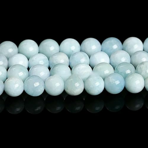 Natürlicher blauer Aquamarin-Stein, rund, lose Abstandshalter, glatte Perlen, Meerwasser-Edelstein zur Schmuckherstellung, 4, 6, 8, 10 mm, DIY-Zubehör, 3A Aquamarin, 5–6 mm, ca. 61 Stück Natürlicher blauer Aquamarin-Stein, rund, lose Abstandshalter, glatte Perlen, Meerwasser-Edelstein zur Schmuckherstellung, 4, 6, 8, 10 mm, DIY-Zubehör, 3A Aquamarin, 5–6 mm, ca. 61 Stück von VIEPGJ
