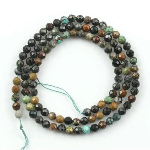 Natürlicher facettierter Sonnenstein, Labradorit, Jaspis, Achat, Lapislazuli, Amazonit, Opal, Steinperlen für die Herstellung von Schmuck, Armbänder, 38,1 cm, afrikanischer Türkis, 4,0 mm (ca. 91 Natürlicher facettierter Sonnenstein, Labradorit, Jaspis, Achat, Lapislazuli, Amazonit, Opal, Steinperlen für die Herstellung von Schmuck, Armbänder, 38,1 cm, afrikanischer Türkis, 4,0 mm (ca. 91 von VIEPGJ