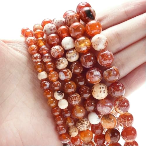 Natürlicher runder Stein, 4 6 8 10 12 mm, Tigerauge, Kristalle, Lava, Türkis, Jade, lose Perlen zur Schmuckherstellung, DIY-Armband, Handarbeit, Feuerachat, ca. 10 mm, 35 Perlen Natürlicher runder Stein, 4 6 8 10 12 mm, Tigerauge, Kristalle, Lava, Türkis, Jade, lose Perlen zur Schmuckherstellung, DIY-Armband, Handarbeit, Feuerachat, ca. 10 mm, 35 Perlen von VIEPGJ