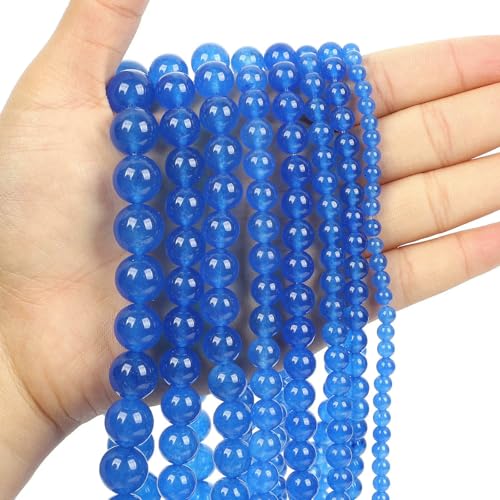 Natural Stone Beads Blue Aquamarine Agate Tiger Eye Quartz Jades Loose Beads For Jewelry Making 4/6/8/10/12mm DIY Bracelets-Chalcedony-10mm about 38pcs Natural Stone Beads Blue Aquamarine Agate Tiger Eye Quartz Jades Loose Beads For Jewelry Making 4/6/8/10/12mm DIY Bracelets-Chalcedony-10mm about 38pcs von VIEPGJ