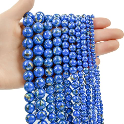 Natural Stone Beads Blue Aquamarine Agate Tiger Eye Quartz Jades Loose Beads For Jewelry Making 4/6/8/10/12mm DIY Bracelets-Shell stone-8mm about 45pcs Natural Stone Beads Blue Aquamarine Agate Tiger Eye Quartz Jades Loose Beads For Jewelry Making 4/6/8/10/12mm DIY Bracelets-Shell stone-8mm about 45pcs von VIEPGJ