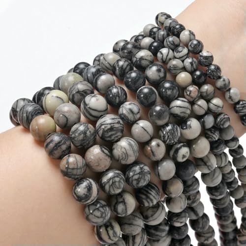 Natural Stone Beads Blue Tiger Eye Agate Turquoise Rose Quartz lapis Jade Round Loose Beads for Jewelry Making DIY Bracelet-Spider-web-6mm about 61 pcs Natural Stone Beads Blue Tiger Eye Agate Turquoise Rose Quartz lapis Jade Round Loose Beads for Jewelry Making DIY Bracelet-Spider-web-6mm about 61 pcs von VIEPGJ