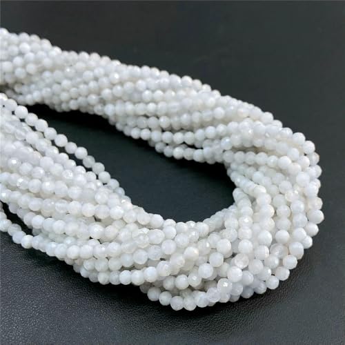 Natural Stone Faceted Crytsal Beads 2 3 4.0mm Round Quartz lapis lazuli Tiger Eye Loose Beads for Jewelry Making DIY Bracelet-Moonstone-4.0mm about 80pcs von VIEPGJ