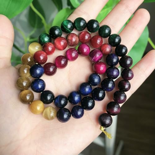 Natural Stone Multicolor Tiger Eye Round Loose Beads For Jewelry Making 4 6 8 10 12 14.0mm DIY Bracelet Accessories 15'' Strands-Multicolor 6-14.0mm (approx 20pc von VIEPGJ