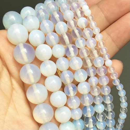 Natural Stone Multicolor Tiger Eye Round Loose Beads For Jewelry Making 4 6 8 10 12 14.0mm DIY Bracelet Accessories 15'' Strands-Opal-12mm (approx 28pcs) von VIEPGJ