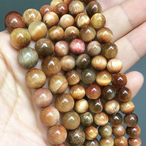 Natural Stone Multicolor Tiger Eye Round Loose Beads For Jewelry Making 4 6 8 10 12 14.0mm DIY Bracelet Accessories 15'' Strands-Pink-12mm (approx 28pcs) von VIEPGJ