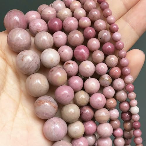 Natural Stone Multicolor Tiger Eye Round Loose Beads For Jewelry Making 4 6 8 10 12 14.0mm DIY Bracelet Accessories 15'' Strands-Red Rhodonite-12mm (approx 28pcs von VIEPGJ