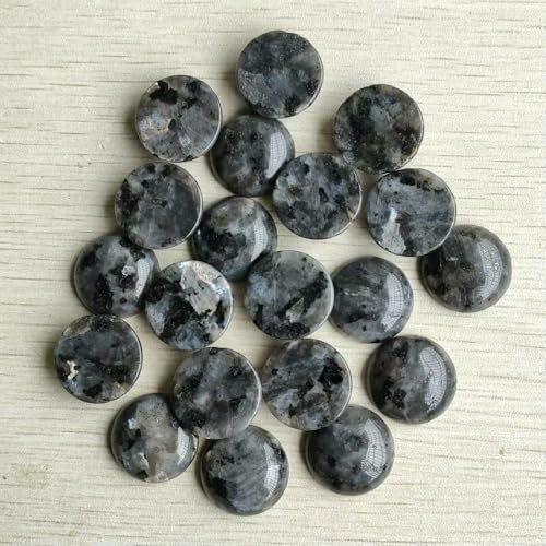 Natural tiger eye Labradorite quartz red stone round cabochon beads for jewelry making 20mm Wholesale 20pcs/lot-black spectrolite von VIEPGJ