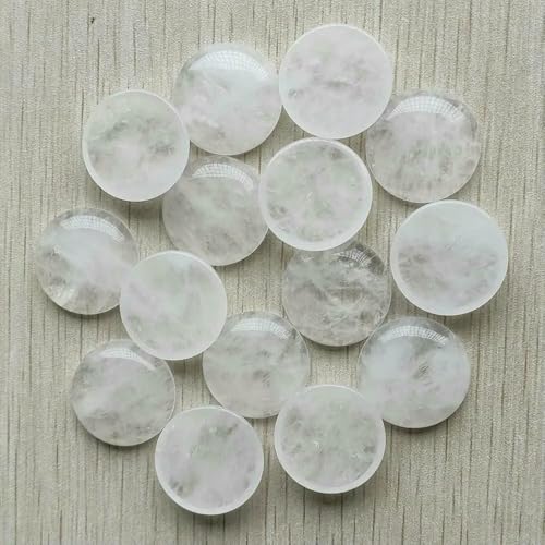 Natural tiger eye Labradorite quartz red stone round cabochon beads for jewelry making 20mm Wholesale 20pcs/lot-white crystal von VIEPGJ