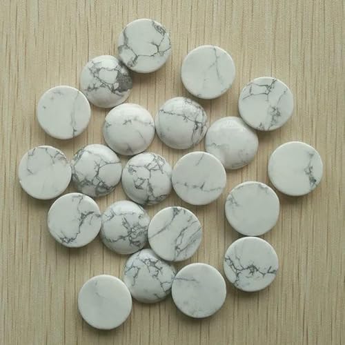 Natural tiger eye Labradorite quartz red stone round cabochon beads for jewelry making 20mm Wholesale 20pcs/lot-white turquoise von VIEPGJ