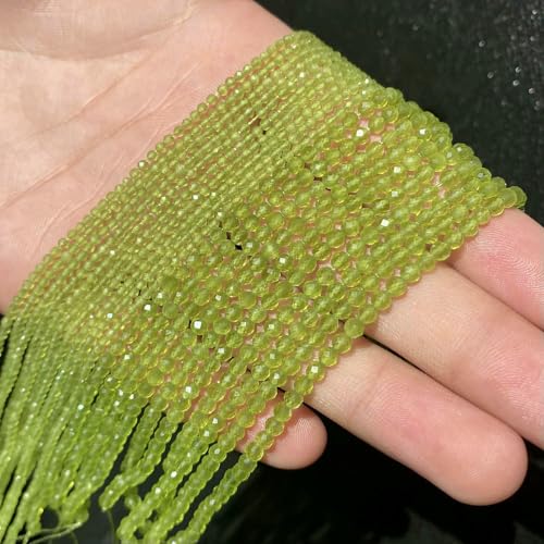 Naturstein, 2 3,0 mm, facettierte, mehrfarbige Katzenaugen-Abstandsperlen aus losem Opal zur Schmuckherstellung, Perlenstickerei, DIY-Armband, Halskette, 15 Zoll, Grasgrün, 3,0 mm (ca Naturstein, 2 3,0 mm, facettierte, mehrfarbige Katzenaugen-Abstandsperlen aus losem Opal zur Schmuckherstellung, Perlenstickerei, DIY-Armband, Halskette, 15 Zoll, Grasgrün, 3,0 mm (ca von VIEPGJ