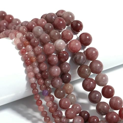 Naturstein, 4 6 8 10 12 mm, rund, Tigerauge, Amethyst, Achat, Jade, Stein, Abstandshalter, Perle für Schmuckherstellung, DIY-Armband, Handarbeiten, Dolomitkristall, 6 mm, ca. 60 Stück Naturstein, 4 6 8 10 12 mm, rund, Tigerauge, Amethyst, Achat, Jade, Stein, Abstandshalter, Perle für Schmuckherstellung, DIY-Armband, Handarbeiten, Dolomitkristall, 6 mm, ca. 60 Stück von VIEPGJ