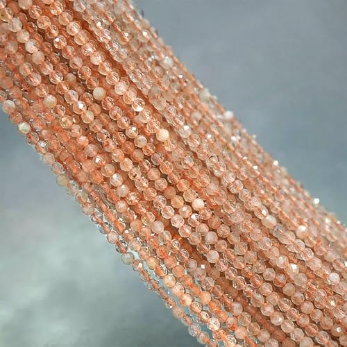 Naturstein, blauer Amazonit, facettiert, rund, lose Abstandsperlen, DIY-Charms, Armbänder, Halsketten zur Schmuckherstellung, 38,1 cm, 2 mm/3,0 mm, gelber Sonnenstein, 2 mm, ca. 185 Stück Naturstein, blauer Amazonit, facettiert, rund, lose Abstandsperlen, DIY-Charms, Armbänder, Halsketten zur Schmuckherstellung, 38,1 cm, 2 mm/3,0 mm, gelber Sonnenstein, 2 mm, ca. 185 Stück von VIEPGJ