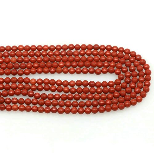 Naturstein 2 mm 3,0 mm 4,0 mm runde Perlen, Amethyst, Rosenquarz, Achat, Kristall, lose Perle zur Schmuckherstellung, DIY-Armband, Halskette – Roter Jaspis – 4,0 mm, 85 bis 90 Stück Naturstein 2 mm 3,0 mm 4,0 mm runde Perlen, Amethyst, Rosenquarz, Achat, Kristall, lose Perle zur Schmuckherstellung, DIY-Armband, Halskette – Roter Jaspis – 4,0 mm, 85 bis 90 Stück von VIEPGJ