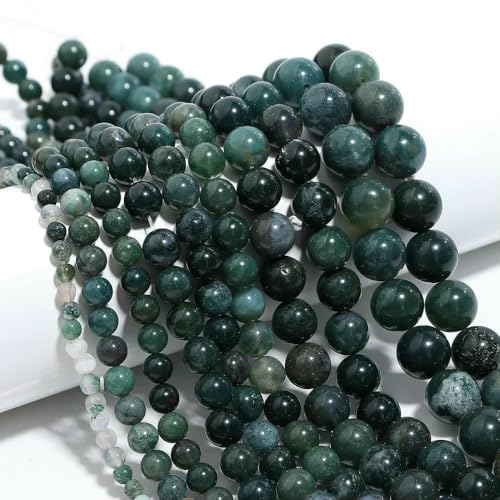 Naturstein 4 6 8 10 12 mm rund Tigerauge Amethyst Achat Jade Stein Abstandshalter Perle für Schmuckherstellung DIY Armband Handarbeit-Wassergras-Achat-12 mm ca. 32 Stück Naturstein 4 6 8 10 12 mm rund Tigerauge Amethyst Achat Jade Stein Abstandshalter Perle für Schmuckherstellung DIY Armband Handarbeit-Wassergras-Achat-12 mm ca. 32 Stück von VIEPGJ