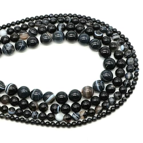 Naturstein-Aquamarin-Amethyst-Perlen, rund, lose Abstandshalter, Kristall-Edelsteine, für Schmuckherstellung, DIY-Armband, Halskette, 4/6/8/10 mm, schwarzer Streifen-Achat, 6 mm, 56–65 S Naturstein-Aquamarin-Amethyst-Perlen, rund, lose Abstandshalter, Kristall-Edelsteine, für Schmuckherstellung, DIY-Armband, Halskette, 4/6/8/10 mm, schwarzer Streifen-Achat, 6 mm, 56–65 S von VIEPGJ