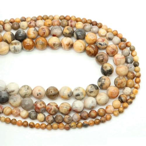 Naturstein-Aquamarin-Amethyst-Perlen, rund, lose Abstandshalter, Kristall-Edelsteine, für Schmuckherstellung, DIY-Armband, Halskette, 4/6/8/10 mm, verrückter Achat, 4,0 mm, 85–92 Stück Naturstein-Aquamarin-Amethyst-Perlen, rund, lose Abstandshalter, Kristall-Edelsteine, für Schmuckherstellung, DIY-Armband, Halskette, 4/6/8/10 mm, verrückter Achat, 4,0 mm, 85–92 Stück von VIEPGJ