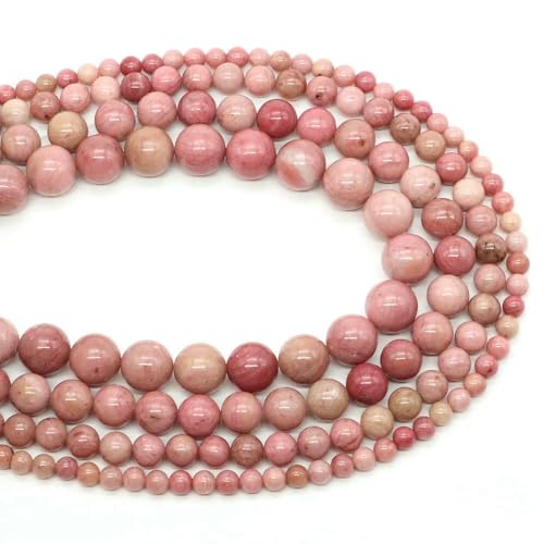 Naturstein-Aquamarin-Amethyst-Perlen, rund, lose Abstandshalter, Kristall-Edelsteinperlen zur Schmuckherstellung, DIY-Armband, Halskette, 4/6/8/10 mm, Rosa Rhodonit, 8 mm, 45–48 Stück Naturstein-Aquamarin-Amethyst-Perlen, rund, lose Abstandshalter, Kristall-Edelsteinperlen zur Schmuckherstellung, DIY-Armband, Halskette, 4/6/8/10 mm, Rosa Rhodonit, 8 mm, 45–48 Stück von VIEPGJ
