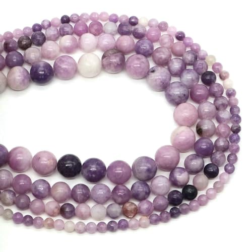 Naturstein-Aquamarin-Amethyst-Perlen, rund, lose Abstandshalter, Kristall-Edelsteinperlen zur Schmuckherstellung, DIY-Armband, Halskette, 4/6/8/10 mm, lila Lepidolith, 10 mm, 35–39 Stück Naturstein-Aquamarin-Amethyst-Perlen, rund, lose Abstandshalter, Kristall-Edelsteinperlen zur Schmuckherstellung, DIY-Armband, Halskette, 4/6/8/10 mm, lila Lepidolith, 10 mm, 35–39 Stück von VIEPGJ