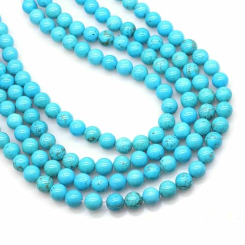Naturstein Fluorit Tigerauge Heilkristall zur Schmuckherstellung Edelstein Lose Perlen DIY Armband Halskette Zubehör 4 6 8 10 mm-Grün Türkis-4,0 mm (88 bis 91 Stück) von VIEPGJ
