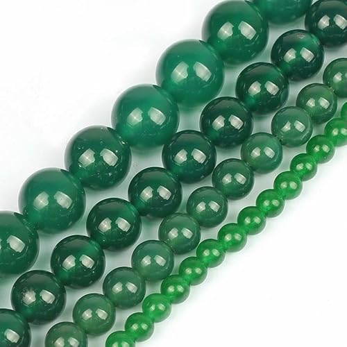Natursteine, grüner Achat, Jade, Jaspis, Tigerauge, Perlen, rund, lose Schmuckperlen zur Herstellung von Armbändern, DIY-Zubehör, 15 Zoll, Achat, 6 mm, ca. 61 Stück Natursteine, grüner Achat, Jade, Jaspis, Tigerauge, Perlen, rund, lose Schmuckperlen zur Herstellung von Armbändern, DIY-Zubehör, 15 Zoll, Achat, 6 mm, ca. 61 Stück von VIEPGJ
