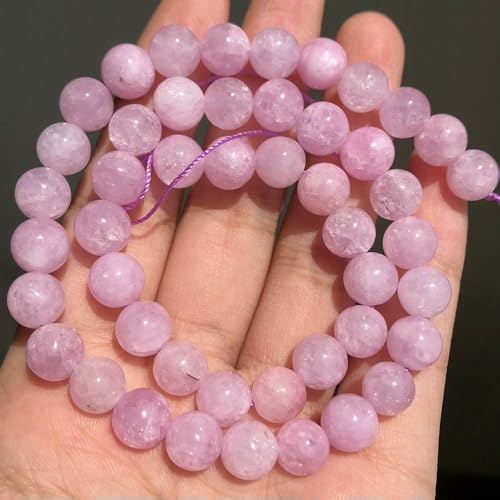Natursteine, lila Tigerauge, Kristall, Amethyste, Howlith, Jade, runde, lose Taillen-Charm-Perlen für die Schmuckherstellung, DIY-Armband, Angelit, ca. 10 mm, 36 Stück Natursteine, lila Tigerauge, Kristall, Amethyste, Howlith, Jade, runde, lose Taillen-Charm-Perlen für die Schmuckherstellung, DIY-Armband, Angelit, ca. 10 mm, 36 Stück von VIEPGJ