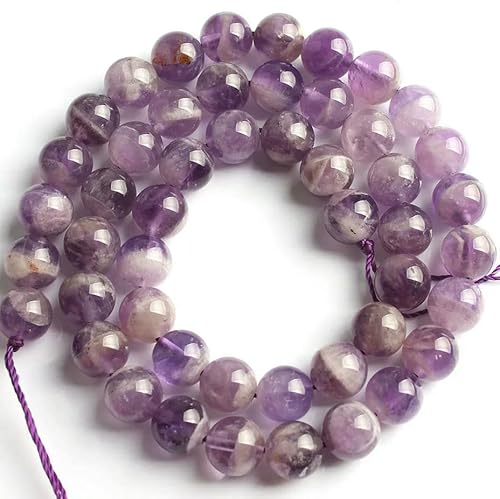 Natursteine, lila Tigerauge, Kristall, Amethyste, Howlith, Jade, runde, lose Taillen-Charm-Perlen für die Schmuckherstellung, DIY-Armband, Blumenquarz, ca. 10 mm, 36 Stück Natursteine, lila Tigerauge, Kristall, Amethyste, Howlith, Jade, runde, lose Taillen-Charm-Perlen für die Schmuckherstellung, DIY-Armband, Blumenquarz, ca. 10 mm, 36 Stück von VIEPGJ