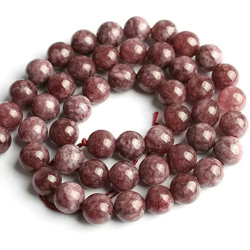Natursteine, lila Tigerauge, Kristall, Amethyste, Howlith, Jade, runde, lose Taillen-Charm-Perlen für die Schmuckherstellung, DIY-Armband, Lepidolith, ca. 4,0 mm, 91 Stück Natursteine, lila Tigerauge, Kristall, Amethyste, Howlith, Jade, runde, lose Taillen-Charm-Perlen für die Schmuckherstellung, DIY-Armband, Lepidolith, ca. 4,0 mm, 91 Stück von VIEPGJ