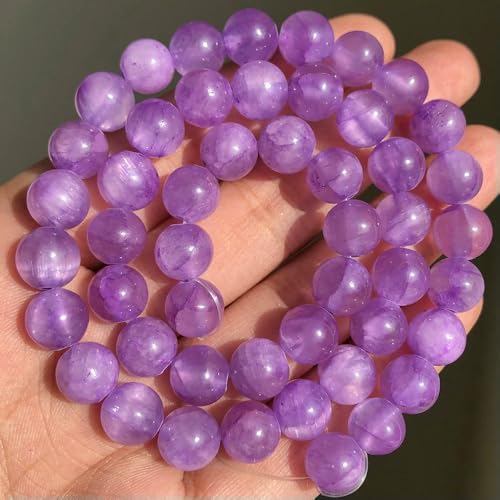 Natursteine, lila Tigerauge, Kristall, Amethyste, Howlith, Jade, runde, lose Taillen-Charm-Perlen für die Schmuckherstellung, DIY-Armband, Qing-Jade, ca. 4,0 mm, 91 Stück Natursteine, lila Tigerauge, Kristall, Amethyste, Howlith, Jade, runde, lose Taillen-Charm-Perlen für die Schmuckherstellung, DIY-Armband, Qing-Jade, ca. 4,0 mm, 91 Stück von VIEPGJ