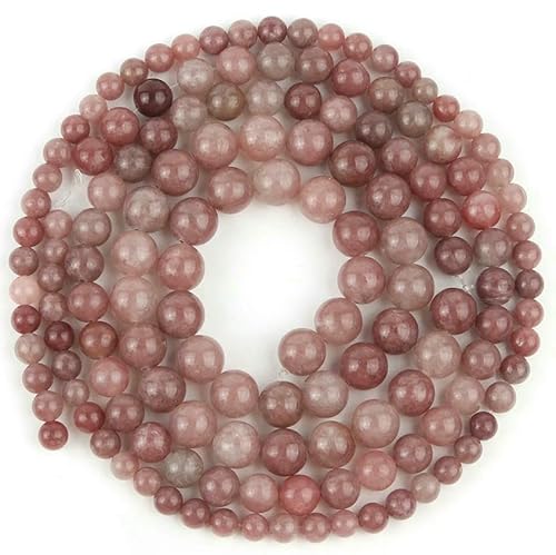 Natursteine, violettes Tigerauge, Kristall, Amethyste, Howlith, Jade, runde, lose Taillen-Charm-Perlen für die Schmuckherstellung, DIY-Armband, Erdbeerquarz, ca. 10 mm, 36 Stück Natursteine, violettes Tigerauge, Kristall, Amethyste, Howlith, Jade, runde, lose Taillen-Charm-Perlen für die Schmuckherstellung, DIY-Armband, Erdbeerquarz, ca. 10 mm, 36 Stück von VIEPGJ