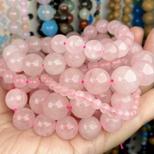 Natursteinperlen, 4, 6, 8, 10 mm, Tigerauge, Lava, Amazonit, Türkis, Achat, Jaspis, Perlen zur Schmuckherstellung, DIY-Armband, Halskette, Rosenquarz, 8 mm, 45 bis 46 Stück Natursteinperlen, 4, 6, 8, 10 mm, Tigerauge, Lava, Amazonit, Türkis, Achat, Jaspis, Perlen zur Schmuckherstellung, DIY-Armband, Halskette, Rosenquarz, 8 mm, 45 bis 46 Stück von VIEPGJ