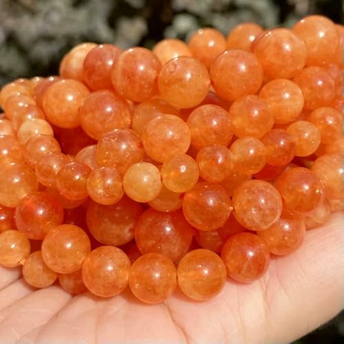 Natursteinperlen, 4, 6, 8, 10 mm, Tigerauge, Lava, Amazonit, Türkis, Achat, Jaspis, Perlen zur Schmuckherstellung, DIY-Armband, Halskette – Oranger Sonnenstein – 10 mm, 36 bis 37 Stück Natursteinperlen, 4, 6, 8, 10 mm, Tigerauge, Lava, Amazonit, Türkis, Achat, Jaspis, Perlen zur Schmuckherstellung, DIY-Armband, Halskette – Oranger Sonnenstein – 10 mm, 36 bis 37 Stück von VIEPGJ