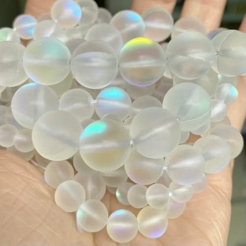 Natursteinperlen, 4, 6, 8, 10 mm, Tigerauge, Lava, Amazonit, Türkis, Achat, Jaspis, Perlen zur Schmuckherstellung, DIY-Armband, Halskette – mattweißer Kristall – 10 mm, 36 bis 37 Stück Natursteinperlen, 4, 6, 8, 10 mm, Tigerauge, Lava, Amazonit, Türkis, Achat, Jaspis, Perlen zur Schmuckherstellung, DIY-Armband, Halskette – mattweißer Kristall – 10 mm, 36 bis 37 Stück von VIEPGJ