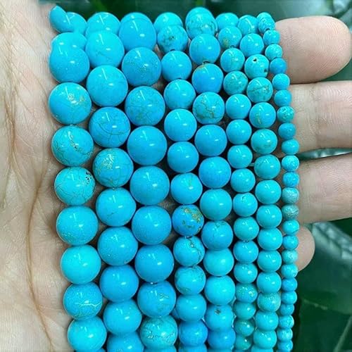 Natursteinperlen, Jaspis, Amazonit, Türkis, Achate, runde Perlen zur Schmuckherstellung, DIY-Armband, Ohrringe, 4/6/8/10/12 mm, Blaue Türkise, 12 mm, ca. 30 Stück Natursteinperlen, Jaspis, Amazonit, Türkis, Achate, runde Perlen zur Schmuckherstellung, DIY-Armband, Ohrringe, 4/6/8/10/12 mm, Blaue Türkise, 12 mm, ca. 30 Stück von VIEPGJ