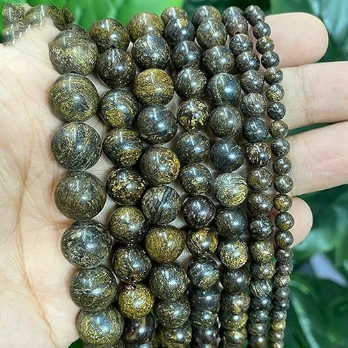 Natursteinperlen, Jaspis, Amazonit, Türkis, Achate, runde Perlen zur Schmuckherstellung, DIY-Armband, Ohrringe, 4/6/8/10/12 mm, Bronzit, 12 mm, ca. 30 Stück Natursteinperlen, Jaspis, Amazonit, Türkis, Achate, runde Perlen zur Schmuckherstellung, DIY-Armband, Ohrringe, 4/6/8/10/12 mm, Bronzit, 12 mm, ca. 30 Stück von VIEPGJ
