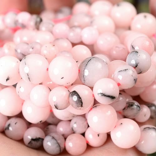 Natursteinperlen, Lava-Jaspis, Tigerauge, Quarz, Achate, runde lose Perlen zur Schmuckherstellung, DIY-Armbandzubehör, 4–12 mm, rosa Opal, 12 mm, ca. 30 Perlen Natursteinperlen, Lava-Jaspis, Tigerauge, Quarz, Achate, runde lose Perlen zur Schmuckherstellung, DIY-Armbandzubehör, 4–12 mm, rosa Opal, 12 mm, ca. 30 Perlen von VIEPGJ