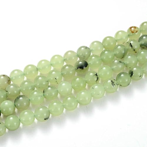 Natursteinperlen, Tigerauge, Achate, Amazonit, Jade, Mondstein, Quarz, Lavaperlen zur Schmuckherstellung, DIY-Armbandzubehör, Prehnit, 12 mm (ca. 30) von VIEPGJ
