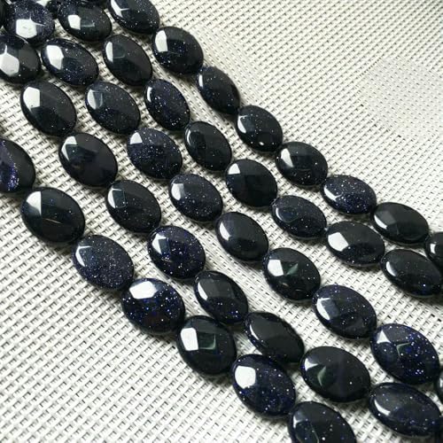 Natursteinperlen, facettierte ovale Form, Edelstein-Isolationsperlen, lose Perlen zur Schmuckherstellung, DIY-Halsketten, Armbandzubehör – Blauer Sandstein – 12 x 16 mm Natursteinperlen, facettierte ovale Form, Edelstein-Isolationsperlen, lose Perlen zur Schmuckherstellung, DIY-Halsketten, Armbandzubehör – Blauer Sandstein – 12 x 16 mm von VIEPGJ