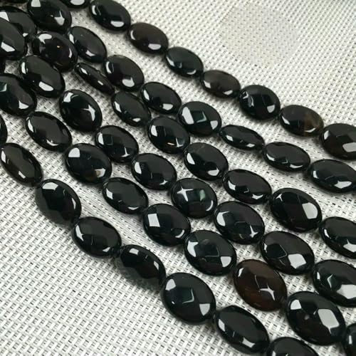 Natursteinperlen, facettierte ovale Form, Edelstein-Isolationsperlen, lose Perlen zur Schmuckherstellung, DIY-Halsketten- und Armbandzubehör, Schwarzer Achat, 12 x 16 mm Natursteinperlen, facettierte ovale Form, Edelstein-Isolationsperlen, lose Perlen zur Schmuckherstellung, DIY-Halsketten- und Armbandzubehör, Schwarzer Achat, 12 x 16 mm von VIEPGJ