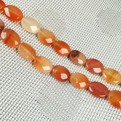Natursteinperlen, facettierte ovale Form, Edelstein-Isolationsperlen, lose Perlen zur Schmuckherstellung, DIY-Halsketten- und Armbandzubehör, roter Achat, 12 x 16 mm Natursteinperlen, facettierte ovale Form, Edelstein-Isolationsperlen, lose Perlen zur Schmuckherstellung, DIY-Halsketten- und Armbandzubehör, roter Achat, 12 x 16 mm von VIEPGJ