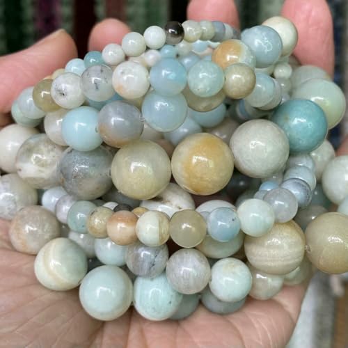 Natursteinperlen 4 6 8 10 mm Tigerauge, Lava, Amazonit, Türkis, Achat, Jaspis, Perlen zur Schmuckherstellung, DIY-Armband, Halskette, Amazonit, 6 mm, 59 bis 61 Stück Natursteinperlen 4 6 8 10 mm Tigerauge, Lava, Amazonit, Türkis, Achat, Jaspis, Perlen zur Schmuckherstellung, DIY-Armband, Halskette, Amazonit, 6 mm, 59 bis 61 Stück von VIEPGJ
