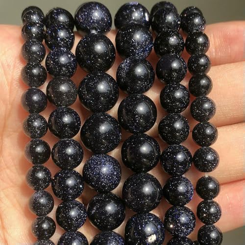 Natursteinperlen im 45er-Stil, 4, 6, 8, 10 mm, Tigerauge, Lava-Achat, Amethyste, runde Perlen zur Schmuckherstellung, DIY-Armbänder – Blauer Sand – 6 mm (ca. 61 St Natursteinperlen im 45er-Stil, 4, 6, 8, 10 mm, Tigerauge, Lava-Achat, Amethyste, runde Perlen zur Schmuckherstellung, DIY-Armbänder – Blauer Sand – 6 mm (ca. 61 St von VIEPGJ
