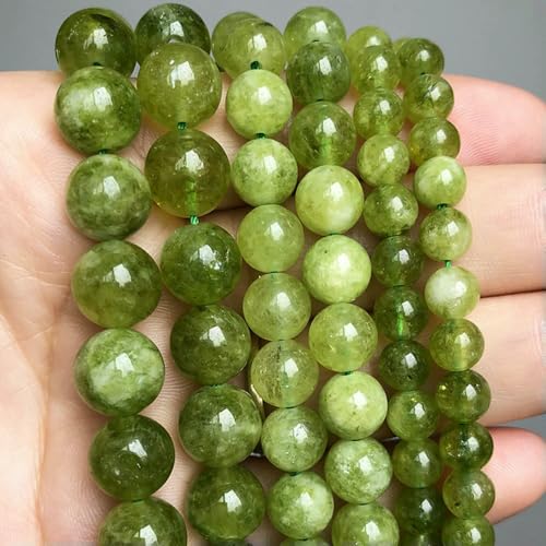 Natursteinperlen im 45er-Stil, 4, 6, 8, 10 mm, Tigerauge, Lava-Achat, Amethyste, runde Perlen zur Schmuckherstellung, DIY-Armbänder – Grüner Peridot – 8 mm (ca. 46 Natursteinperlen im 45er-Stil, 4, 6, 8, 10 mm, Tigerauge, Lava-Achat, Amethyste, runde Perlen zur Schmuckherstellung, DIY-Armbänder – Grüner Peridot – 8 mm (ca. 46 von VIEPGJ