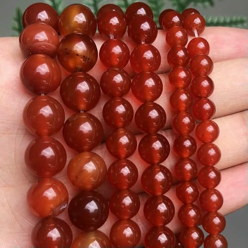 Natursteinperlen im 45er-Stil, 4, 6, 8, 10 mm, Tigerauge, Lava-Achat, Amethyste, runde Perlen zur Schmuckherstellung, DIY-Armbänder – Roter Achat – 4,0 mm (ca. 91 Natursteinperlen im 45er-Stil, 4, 6, 8, 10 mm, Tigerauge, Lava-Achat, Amethyste, runde Perlen zur Schmuckherstellung, DIY-Armbänder – Roter Achat – 4,0 mm (ca. 91 von VIEPGJ