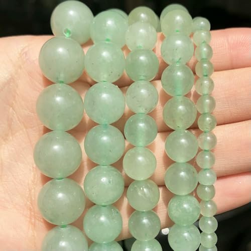 Natursteinperlen im 45er-Stil, 4, 6, 8, 10 mm, Tigerauge, Lava-Achat, Amethyste, runde Perlen zur Schmuckherstellung, DIY-Armbänder – grüner Aventurin – 10 mm (ca. Natursteinperlen im 45er-Stil, 4, 6, 8, 10 mm, Tigerauge, Lava-Achat, Amethyste, runde Perlen zur Schmuckherstellung, DIY-Armbänder – grüner Aventurin – 10 mm (ca. von VIEPGJ