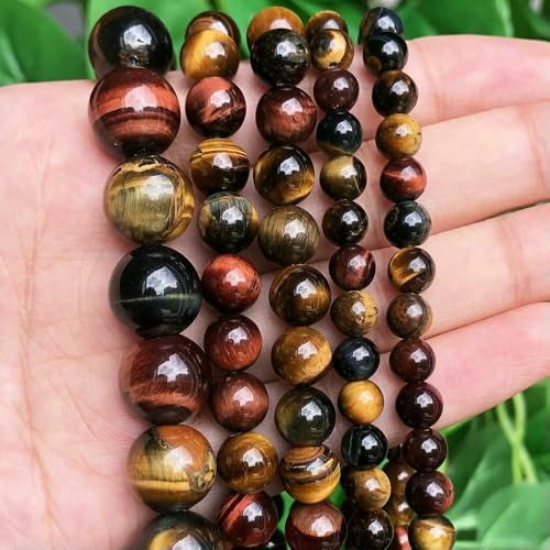 Natursteinperlen im 45er-Stil, 4, 6, 8, 10 mm, Tigerauge, Lava-Achat, Amethyste, runde Perlen zur Schmuckherstellung, DIY-Armbänder – mehrfarbiges Tigerauge – 10 m Natursteinperlen im 45er-Stil, 4, 6, 8, 10 mm, Tigerauge, Lava-Achat, Amethyste, runde Perlen zur Schmuckherstellung, DIY-Armbänder – mehrfarbiges Tigerauge – 10 m von VIEPGJ